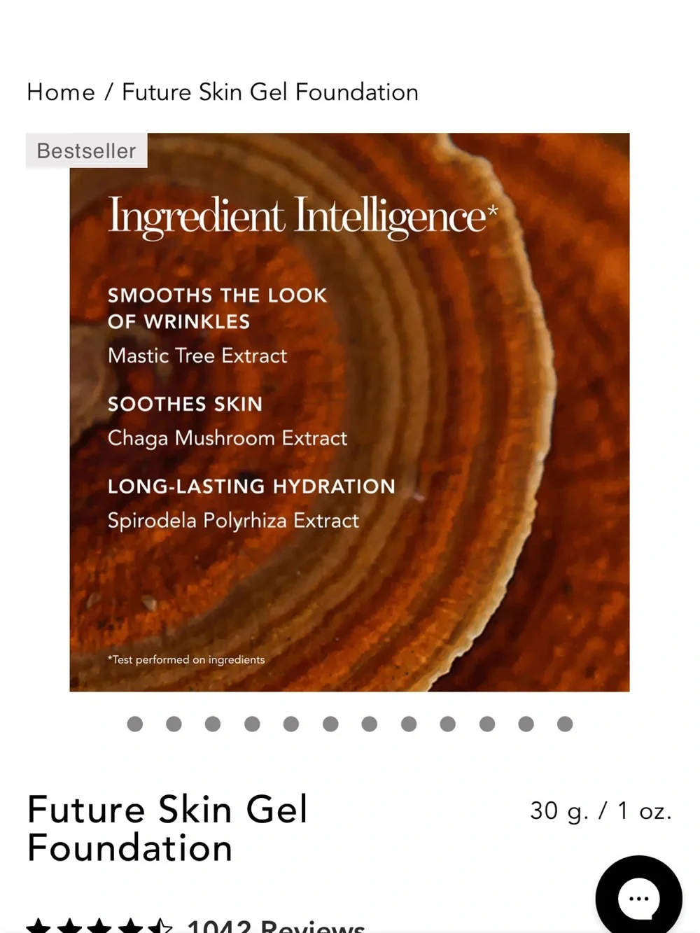 Chantecaille 2N Ivory Future skin gel foundation